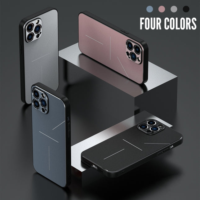 R-JUST RJ-52 3-Line Style Metal TPU Shockproof Protective Case, For iPhone 11 Pro Max
