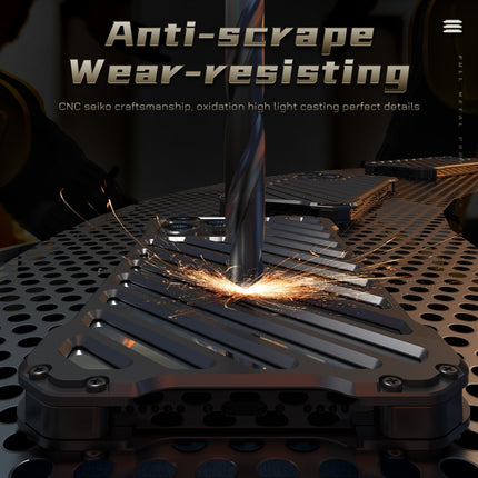 R-JUST RJ-50 Hollow Breathable Armor Metal Shockproof Protective Case, For iPhone 13, For iPhone 13 Pro, For iPhone 13 Pro Max, For iPhone 12, For iPhone 12 Pro, For iPhone 12 Pro Max