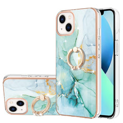 Galvanisiertes Marmormuster IMD TPU Stoßfeste Hülle mit Ringhalter, Für iPhone 13 mini, Für iPhone 13, Für iPhone 13 Pro, Für iPhone 13 Pro Max, Für iPhone 12 / 12 Pro