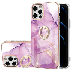 Electroplating Marble Pattern IMD TPU Shockproof Case with Ring Holder, For iPhone 12 Pro Max, For iPhone 11, For iPhone 11 Pro Max