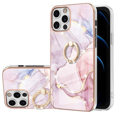 Electroplating Marble Pattern IMD TPU Shockproof Case with Ring Holder, For iPhone 12 Pro Max, For iPhone 11, For iPhone 11 Pro Max