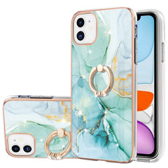 Electroplating Marble Pattern IMD TPU Shockproof Case with Ring Holder, For iPhone 12 Pro Max, For iPhone 11, For iPhone 11 Pro Max