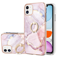 Electroplating Marble Pattern IMD TPU Shockproof Case with Ring Holder, For iPhone 12 Pro Max, For iPhone 11, For iPhone 11 Pro Max