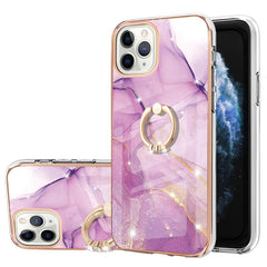 Electroplating Marble Pattern IMD TPU Shockproof Case with Ring Holder, For iPhone 12 Pro Max, For iPhone 11, For iPhone 11 Pro Max