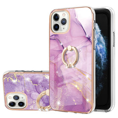 Electroplating Marble Pattern IMD TPU Shockproof Case with Ring Holder, For iPhone 12 Pro Max, For iPhone 11, For iPhone 11 Pro Max