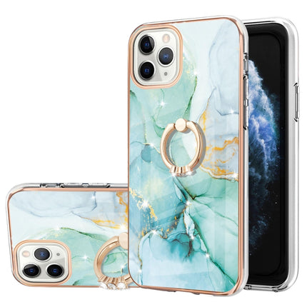Galvanisiertes Marmormuster IMD TPU Stoßfeste Hülle mit Ringhalter, Für iPhone 12 Pro Max, Für iPhone 11, Für iPhone 11 Pro Max