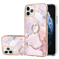 Electroplating Marble Pattern IMD TPU Shockproof Case with Ring Holder, For iPhone 12 Pro Max, For iPhone 11, For iPhone 11 Pro Max