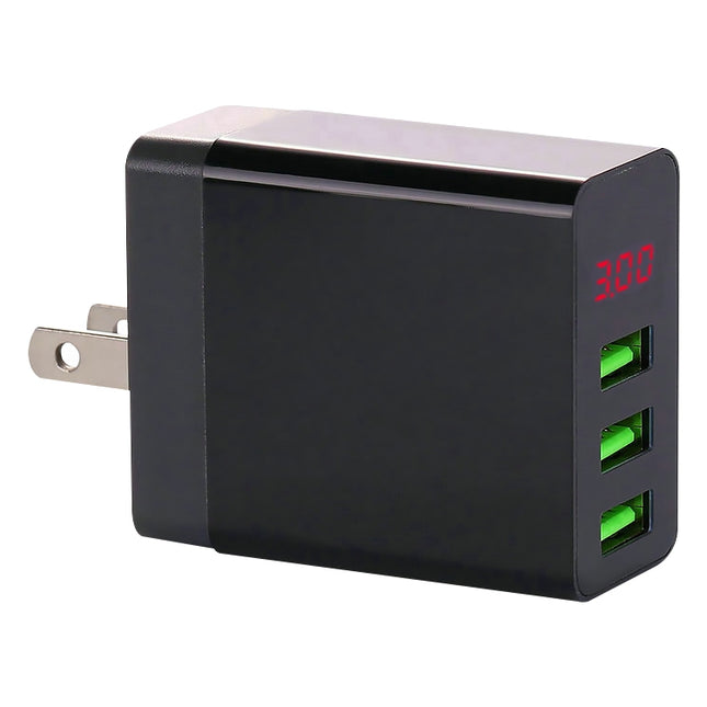 3 USB Ports LED Digital Display Travel Charger,, EU Plug, US Plug, UK Plug