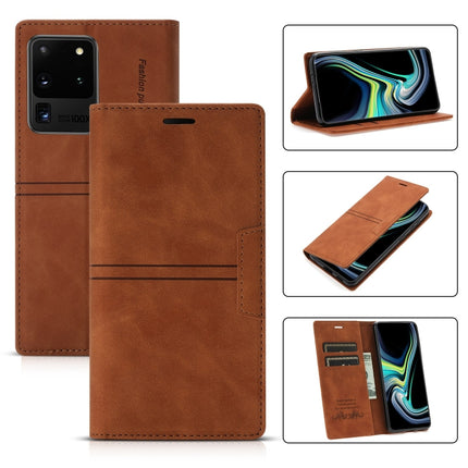 Dream Magnetic Suction Business Horizontal Flip PU Leather Case with Holder & Card Slot & Wallet, For Samsung Galaxy S20 FE, For Samsung Galaxy S20 Ultra, For Samsung Galaxy S21+ 5G, For Samsung Galaxy S21 5G