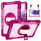 For Samsung Galaxy Tab S7 FE T730 / T735 / Rose Red+Pink