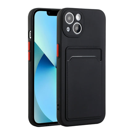 Funda protectora de TPU a prueba de golpes con diseño de ranura para tarjeta, para iPhone 13, para iPhone 13 mini