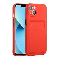 Card Slot Design Shockproof TPU Protective Case, For iPhone 13, For iPhone 13 mini