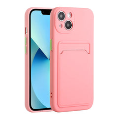 Card Slot Design Shockproof TPU Protective Case, For iPhone 13, For iPhone 13 mini