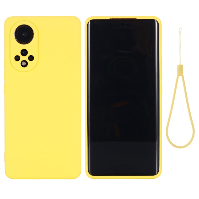 Solid Color Liquid Silicone Dropproof Full Coverage Protective Case, For Huawei Nova 9