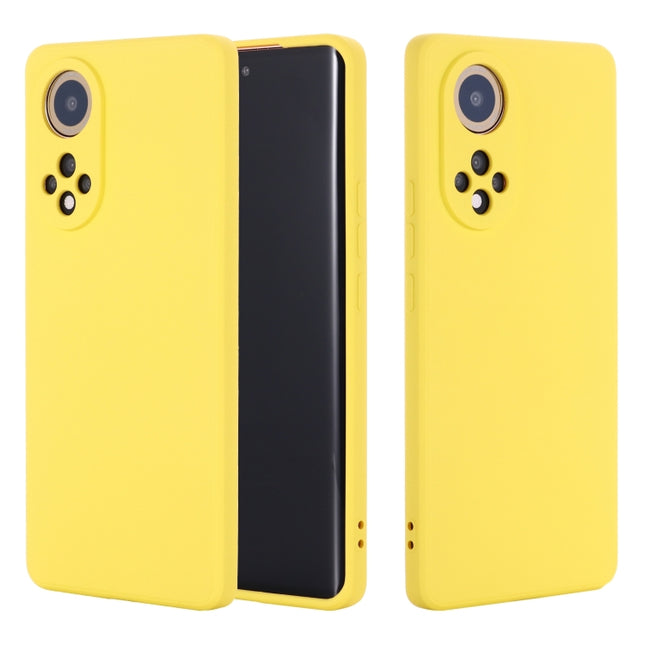 Solid Color Liquid Silicone Dropproof Full Coverage Protective Case, For Huawei Nova 9