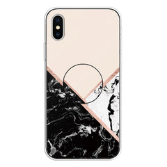 Geprägte, lackierte Marmor-TPU-Schutzhülle mit Halterung, für iPhone XS Max, für iPhone 8 Plus und 7 Plus