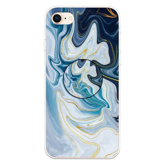 Embossed Varnished Marble TPU Protective Case with Holder, For iPhone 8 & 7, For iPhone 6 & 6s