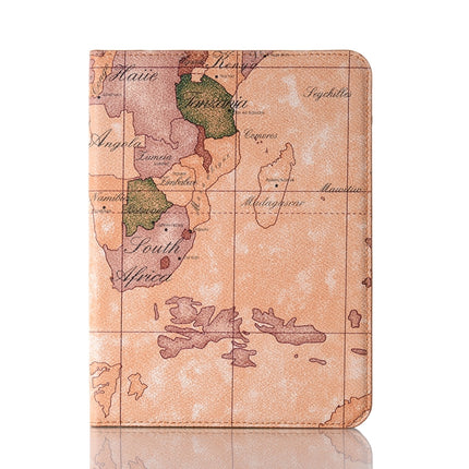 Funda de piel con diseño de mapa para iPad mini 6/mini 2024