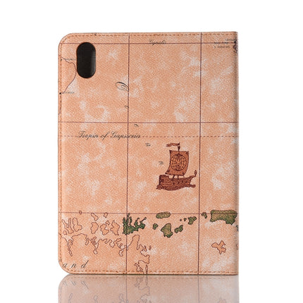 Funda de piel con diseño de mapa para iPad mini 6/mini 2024