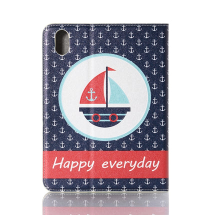 Funda de cuero con tapa horizontal y diseño de dibujos animados para iPad mini 6/mini 2024