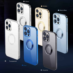 9D Electroplated Edge Metal Ring Clear PC + TPU Shockproof Case, For iPhone 12 Pro Max, For iPhone 11, For iPhone 11 Pro Max