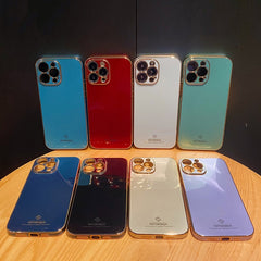 Electroplating Metal Frame Precise Hole TPU Protective Case, For iPhone 13 mini, For iPhone 13, For iPhone 13 Pro, For iPhone 13 Pro Max