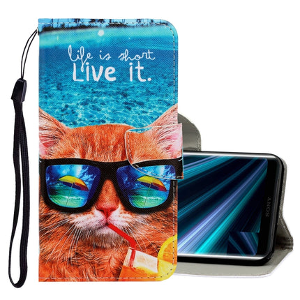 3D Colored Drawing Horizontal Flip PU Leather Case with Holder & Card Slots & Wallet