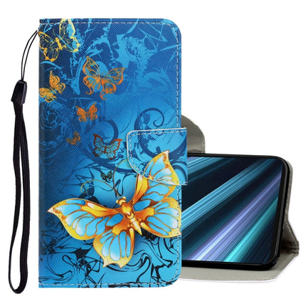 3D Colored Drawing Horizontal Flip PU Leather Case with Holder & Card Slots & Wallet