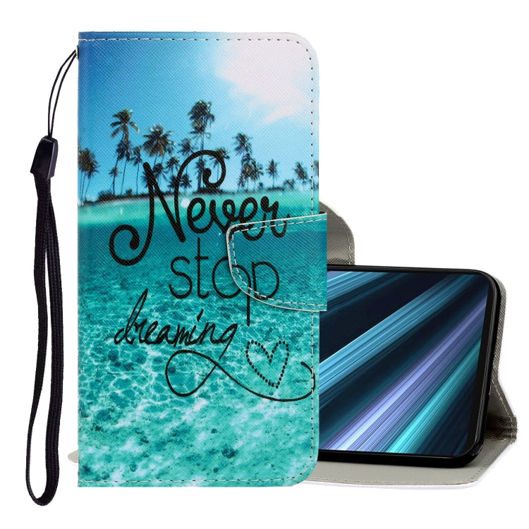 3D Colored Drawing Horizontal Flip PU Leather Case with Holder & Card Slots & Wallet