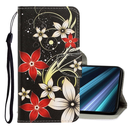 3D Colored Drawing Horizontal Flip PU Leather Case with Holder & Card Slots & Wallet