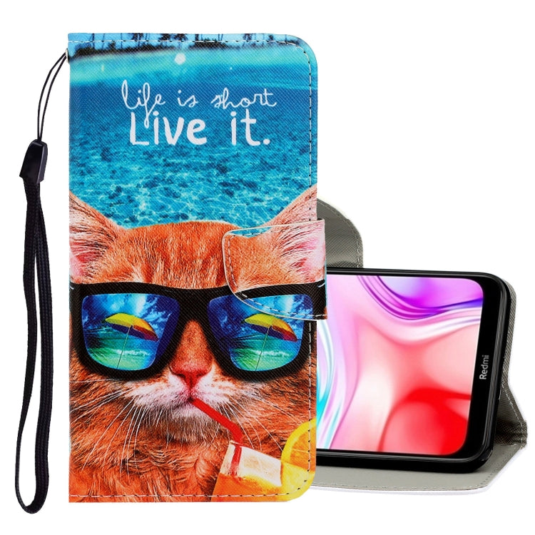 3D Colored Drawing Horizontal Flip PU Leather Case with Holder & Card Slots & Wallet