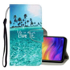 3D Colored Drawing Horizontal Flip PU Leather Case with Holder & Card Slots & Wallet, For Xiaomi Redmi 8A, For Xiaomi Redmi Note 7