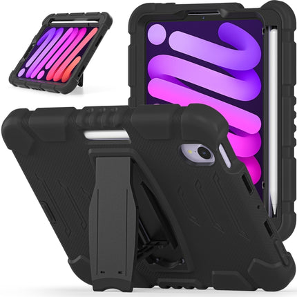 Funda híbrida de silicona para PC resistente con marco de protección de tres capas y soporte para iPad mini 6/mini 2024