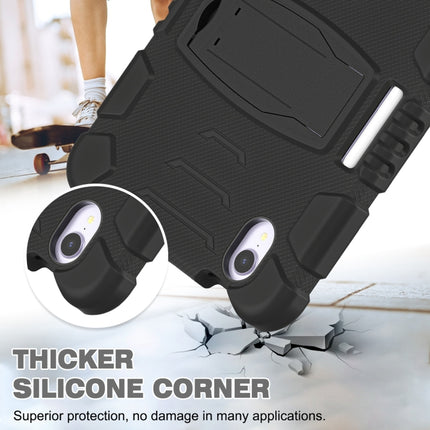 Funda híbrida de silicona para PC resistente con marco de protección de tres capas y soporte para iPad mini 6/mini 2024