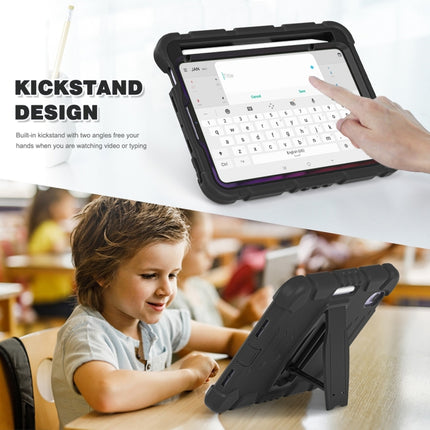 Funda híbrida de silicona para PC resistente con marco de protección de tres capas y soporte para iPad mini 6/mini 2024