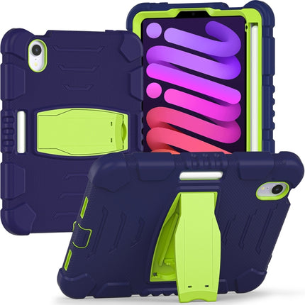 Funda híbrida de silicona para PC resistente con marco de protección de tres capas y soporte para iPad mini 6/mini 2024