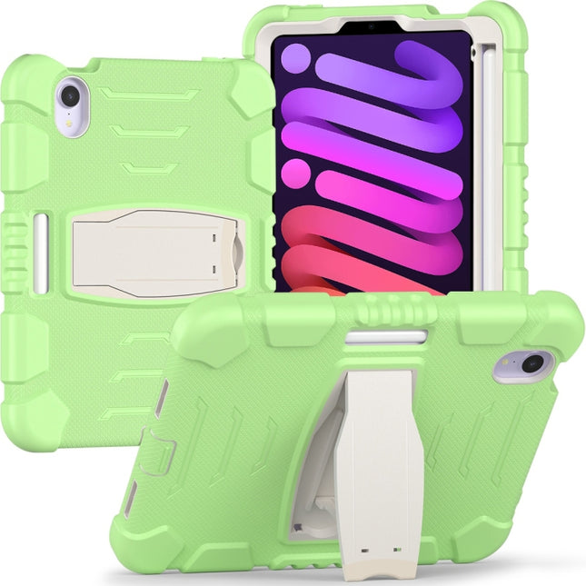 Dreischichtiger Bildschirmschutzrahmen, robuste PC-Hybrid-Silikonhülle mit Halterung, für iPad mini 6 / mini 2024