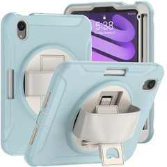 360 Degree Rotation PC + TPU Protective Case with Holder & Hand-strap, For iPad mini 6 / mini 2024