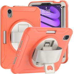 360 Degree Rotation PC + TPU Protective Case with Holder & Hand-strap, For iPad mini 6 / mini 2024