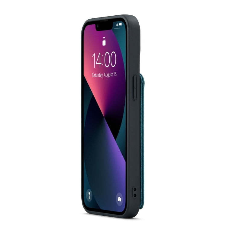 JEEHOOD Anti-Diebstahl-Bürste Magnetische PU + TPU-Schutzhülle mit Kartensteckplatz, Für iPhone 13 mini, Für iPhone 13, Für iPhone 13 Pro, Für iPhone 13 Pro Max