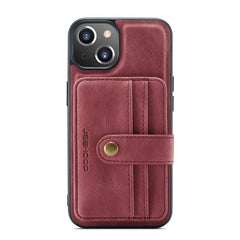 JEEHOOD - Funda protectora magnética de poliuretano termoplástico (PU) con ranura para tarjetas y cepillo antirrobo, para iPhone 13 mini, iPhone 13, iPhone 13 Pro, iPhone 13 Pro Max