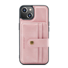 JEEHOOD - Funda protectora magnética de poliuretano termoplástico (PU) con ranura para tarjetas y cepillo antirrobo, para iPhone 13 mini, iPhone 13, iPhone 13 Pro, iPhone 13 Pro Max