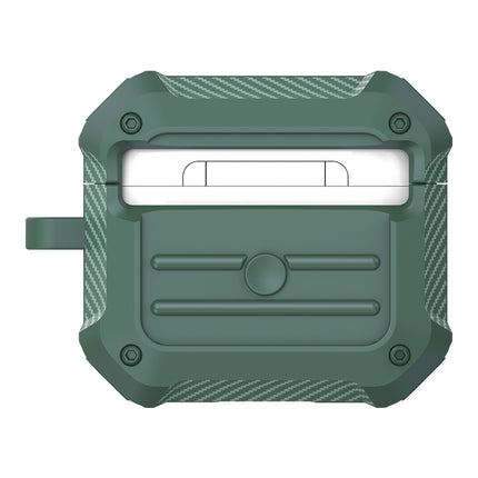 Estuche protector de TPU de fibra de carbono a prueba de golpes para auriculares inalámbricos, para AirPods 3