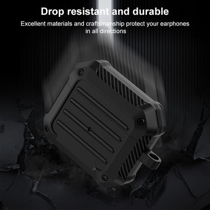 Estuche protector de TPU de fibra de carbono a prueba de golpes para auriculares inalámbricos, para AirPods 3
