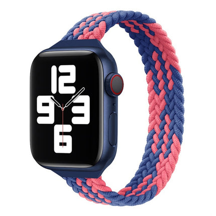 Small Waist Single Loop Nylon Braid Replacement Watchband For Apple Watch Series 7 41mm / 6&SE&5&4 40mm / 3&2&1 38mm, S 135mm, M 145mm