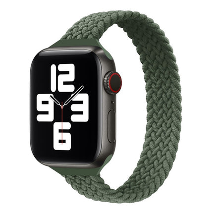 Small Waist Single Loop Nylon Braid Replacement Watchband For Apple Watch Series 7 41mm / 6&SE&5&4 40mm / 3&2&1 38mm, S 135mm, M 145mm