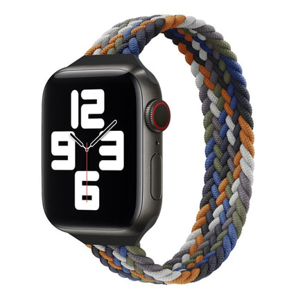 Small Waist Single Loop Nylon Braid Replacement Watchband For Apple Watch Series 7 41mm / 6&SE&5&4 40mm / 3&2&1 38mm, S 135mm, M 145mm