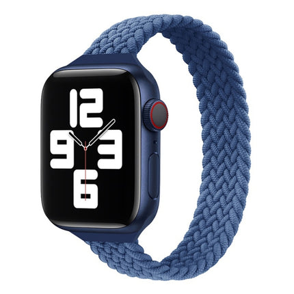 Small Waist Single Loop Nylon Braid Replacement Watchband For Apple Watch Series 7 41mm / 6&SE&5&4 40mm / 3&2&1 38mm, S 135mm, M 145mm
