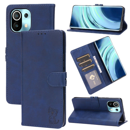 Embossed Happy Cat Pattern Horizontal Flip Leather Case with Holder & Card Slots & Wallet, For Xiaomi Redmi Note 10 Pro 5G, For Xiaomi Redmi 10, For Xiaomi Mi 11, For Xiaomi Mi 11T