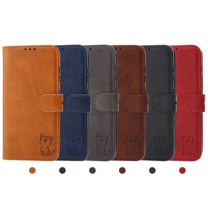 Embossed Happy Cat Pattern Horizontal Flip Leather Case with Holder & Card Slots & Wallet, For Xiaomi Mi 11 Ultra, For Xiaomi Mi 11 Lite, For Google Pixel 5a 5G, For Google Pixel 5 XL